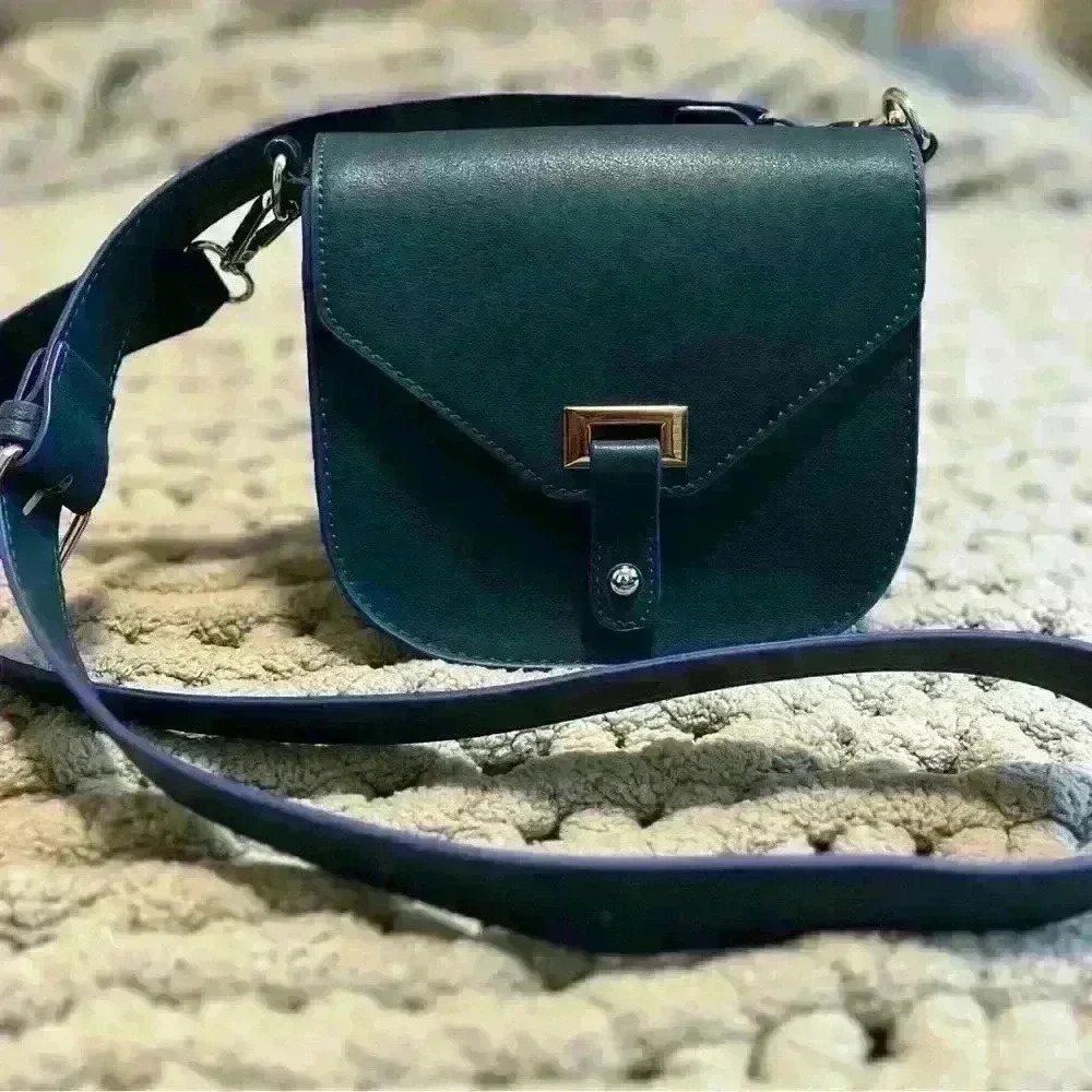 Blue Saddle Crossbody Bag